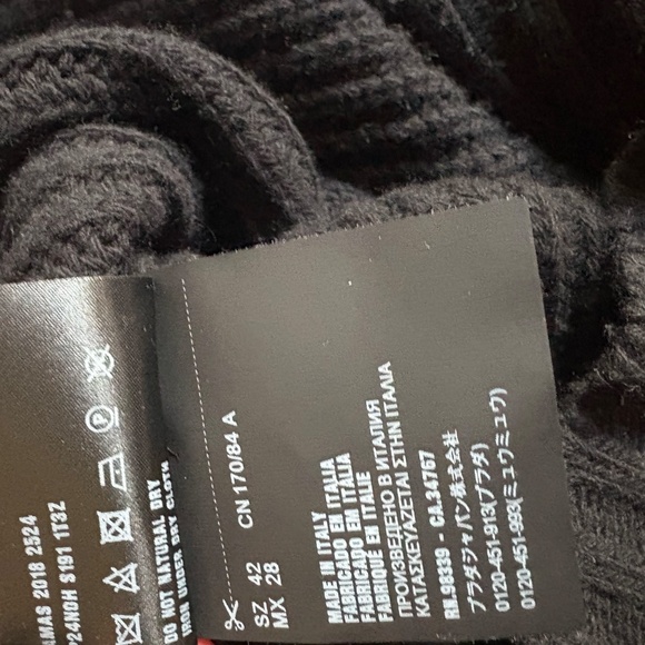 Prada Black Cable knit oversized sweater - Picture 5 of 6